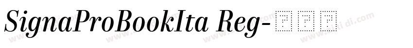 SignaProBookIta Reg字体转换